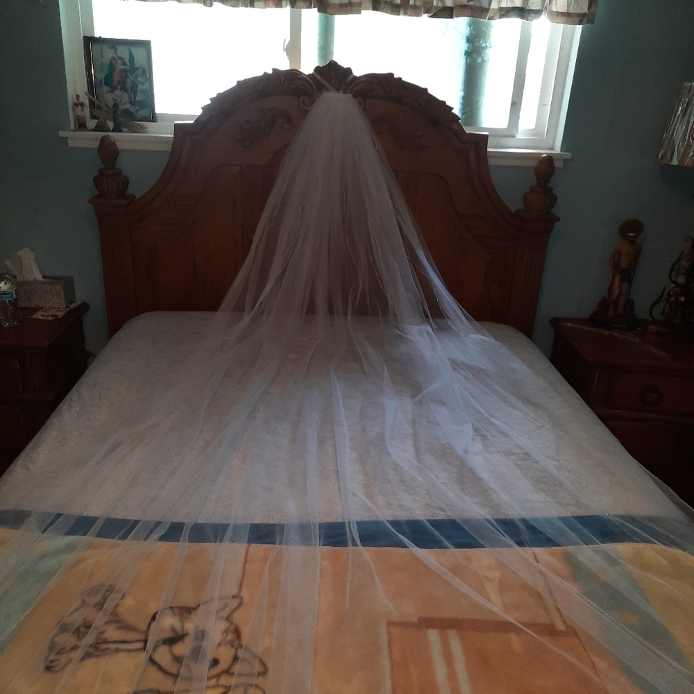Mary's bridal long veil 👰